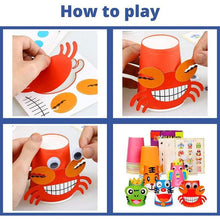 Load image into Gallery viewer, Craft Paper Cups Kit | 12 pcs Paper Cup and 12 pcs Stickers Sheets | Art / Craft Set for Kids Age 3+
