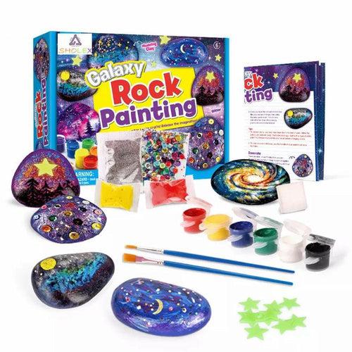 Galaxy Rock Painting Kit | Creative Drawing Arts & Crafts Set for Kids Age 6+