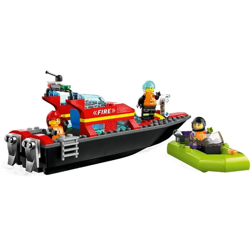 LEGO City Fire Rescue Boat Building Toy Set 60373 144 Pieces Constr SHOLEX Educational Resources and Toys UAE