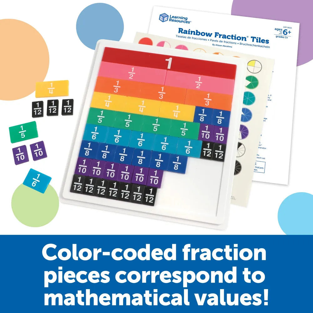Learning Resources Dominos de Fractions Rainbow Fraction Learning Resources Dominos de Fractions Rainbow Fraction