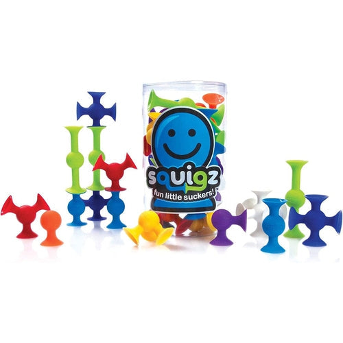 Squigz Starter Kit - 22-Pieces  | Montessori / Sensory set by Fat Brain US for Kids age 1+