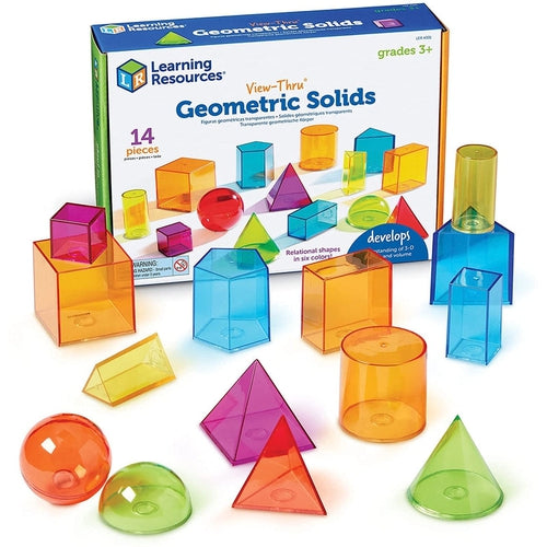View-Thru® Geometric Solids | Set of 14 by Learning Resources US | Age 8+