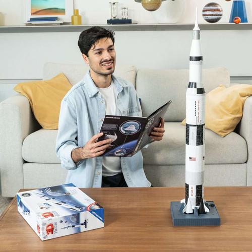 Ravensburger Apollo Saturn V Rocket - 3D Puzzel | 440 pcs Construction Set by Ravensburger Germany for Kids and Adults