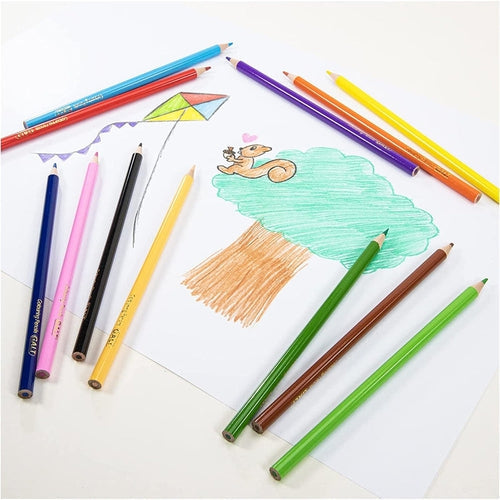 12 Colouring Pencils | For fine line drawing and shading | Art & Craft set by Galt UK | Ages 4+