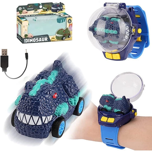 2.4G Alloy Dinosaur Mini Watch Remote Control Car | RC Toy For Kids With Light for Kids Age 3+