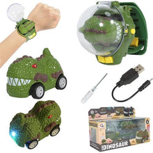 Load image into Gallery viewer, 2.4G Alloy Dinosaur Mini Watch Remote Control Car | RC Toy For Kids With Light for Kids Age 3+
