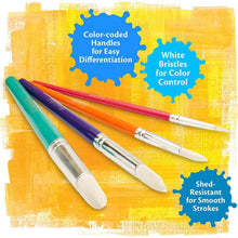 Load image into Gallery viewer, 4 Round Paint Brushes | Crisp Edges &amp; Broad Strokes | Art &amp; Craft Set by Crayola US for Kids Age 3+
