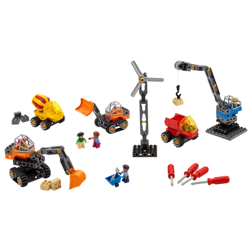 مجموعة LEGO Education Tech Machines 45002 | 95 قطعة من مكعبات DUPLO الهندسية مع مساحة تخزين للأطفال بعمر 3 سنوات فما فوق 