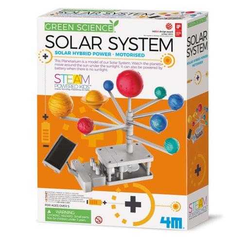 4M Hybrid Solar-Powered Solar System 03416 - Motorised Planetarium Science Set for Kids age 5+