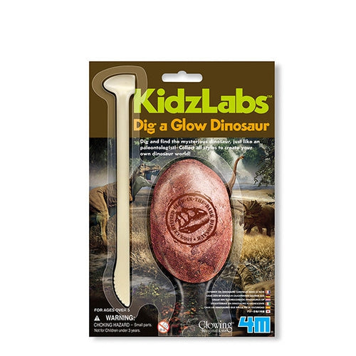 4M Kidz Labs - Dig A Glow Dinosaur | مجموعة تعليمية علمية للأطفال من سن 5 سنوات فما فوق