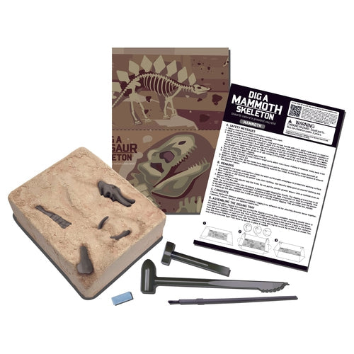 4M Kidz Labs - Dig a Mammoth Skeleton Kit | Science Set for Kids Age 8+