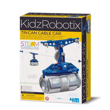 تحميل الصورة في عارض المعرض ، 4M Kidz Robotix - Tin Can Cable Car | DIY Mechanical Engineering | STEM Set for Kids Age 8+
