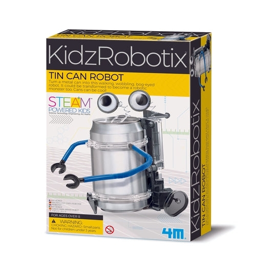 4M Kidz Robotix - Tin Can Robot | DIY Technology Engineering Set For Kids Age 8+
