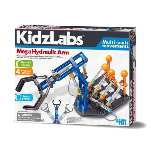 4M Kidzlabs - Mega Hydraulic Arm | Robotic Technology and Engineering Kit for Kids Age 8+