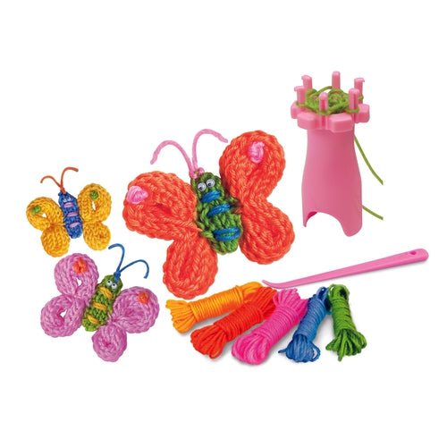 4M Little Craft - French Knit Butterfly Kit | Arts and Crafts Set for Kids Age 8+