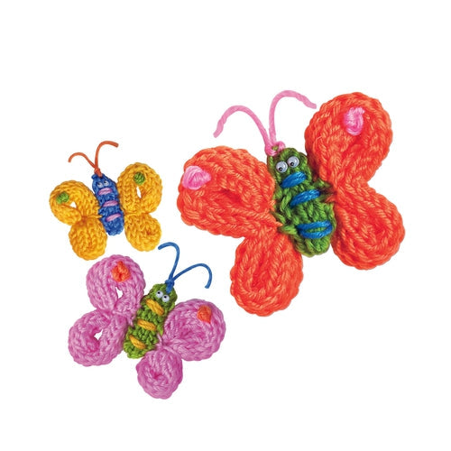 4M Little Craft - French Knit Butterfly Kit | Arts and Crafts Set for Kids Age 8+