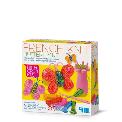 4M Little Craft - French Knit Butterfly Kit | Arts and Crafts Set for Kids Age 8+