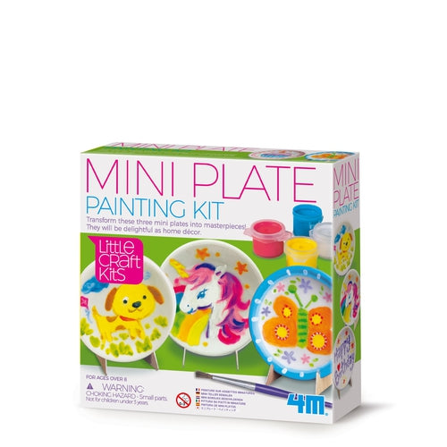 4M Little Craft - Mini Plate Painting Kit | Arts and Crafts Set for Kids Age 5+