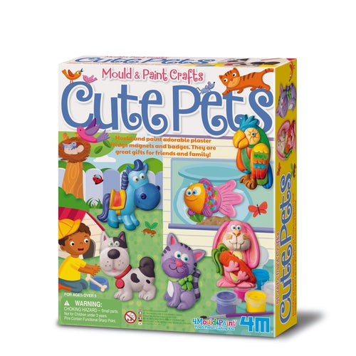 4M Mould And Paint - Cute Pets | Arts and Crafts Kits for Kids Age 5+