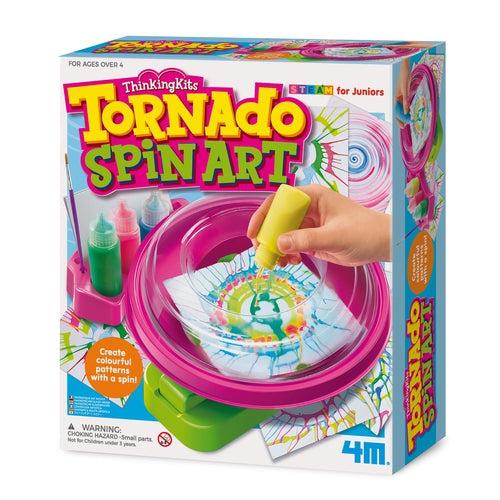 مجموعة الرسم الفني Tornado Spin Art من 4M Thinkingkits | مجموعة الرسم الفني والحرفي للأطفال بعمر 4 سنوات فما فوق 