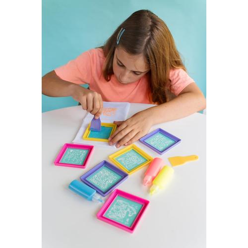 4M - KidzMaker - آسان اسکرین پرنٹنگ - 04797 | بچوں کے لیے آرٹ / کرافٹ سیٹ 5+