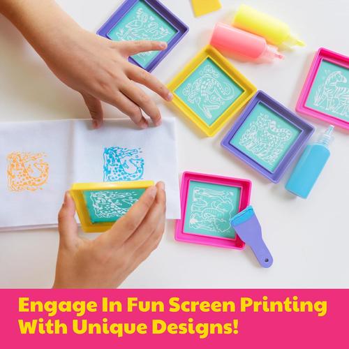 4M - KidzMaker - Easy-to-do Screen Printing - 04797 | Art / Craft Set for Kids 5+