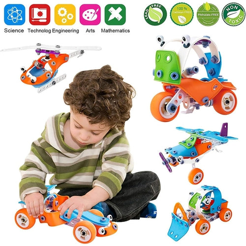 5-in-1 Build and Play Toy Set | 132 pcs Building Blocks Promoting Construction skills for kids Age 5+