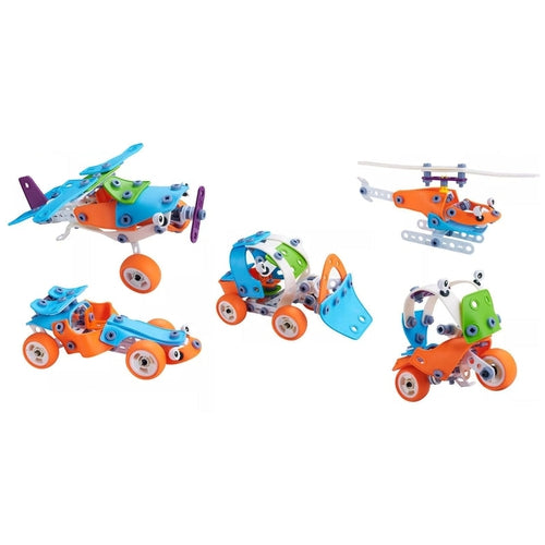 5-in-1 Build and Play Toy Set | 132 pcs Building Blocks Promoting Construction skills for kids Age 5+