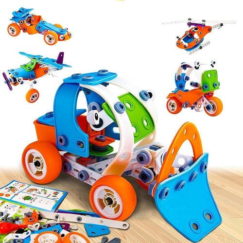 5-in-1 Build and Play Toy Set | 132 pcs Building Blocks Promoting Construction skills for kids Age 5+
