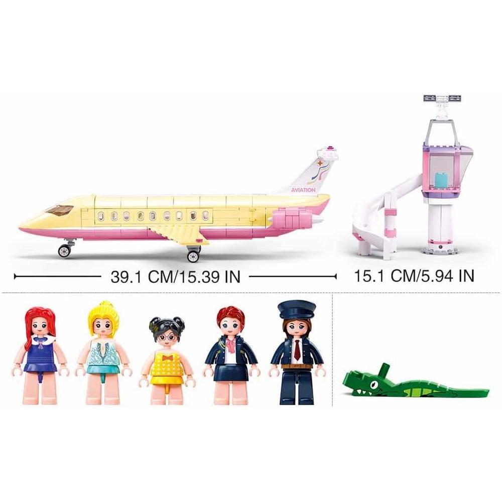 Sluban Girls Dream - Plane | 384 Pcs Construction toy set for Kids Age 8+