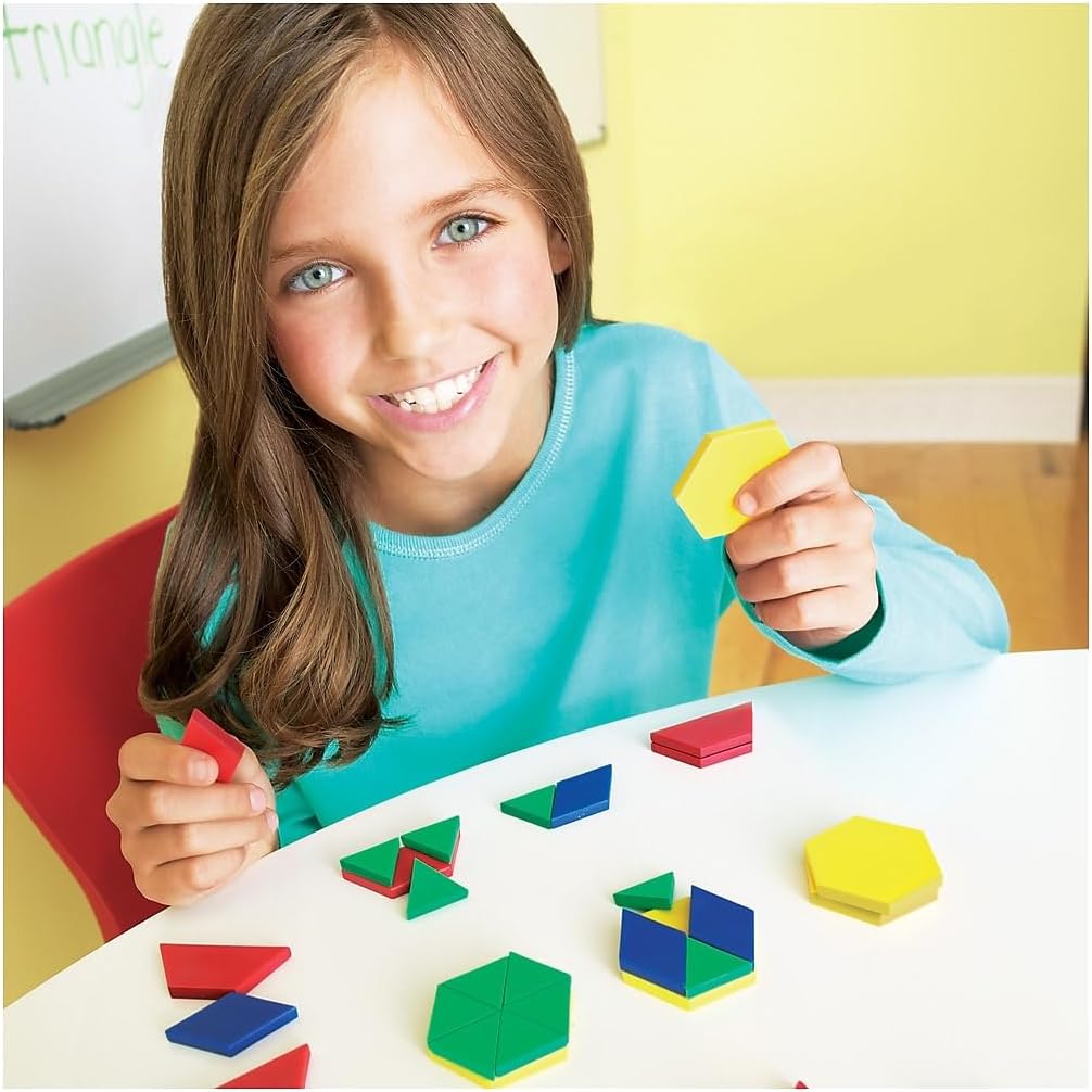 Learning Resources Plastic Pattern Blocks Pattern Blocks for Classroom, Ages 3+