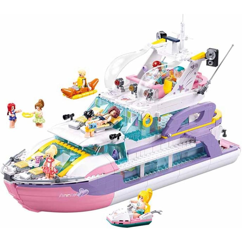 Sluban Girls Dream - Yacht | 1108 Pcs Construction toy set for Kids Age 8+