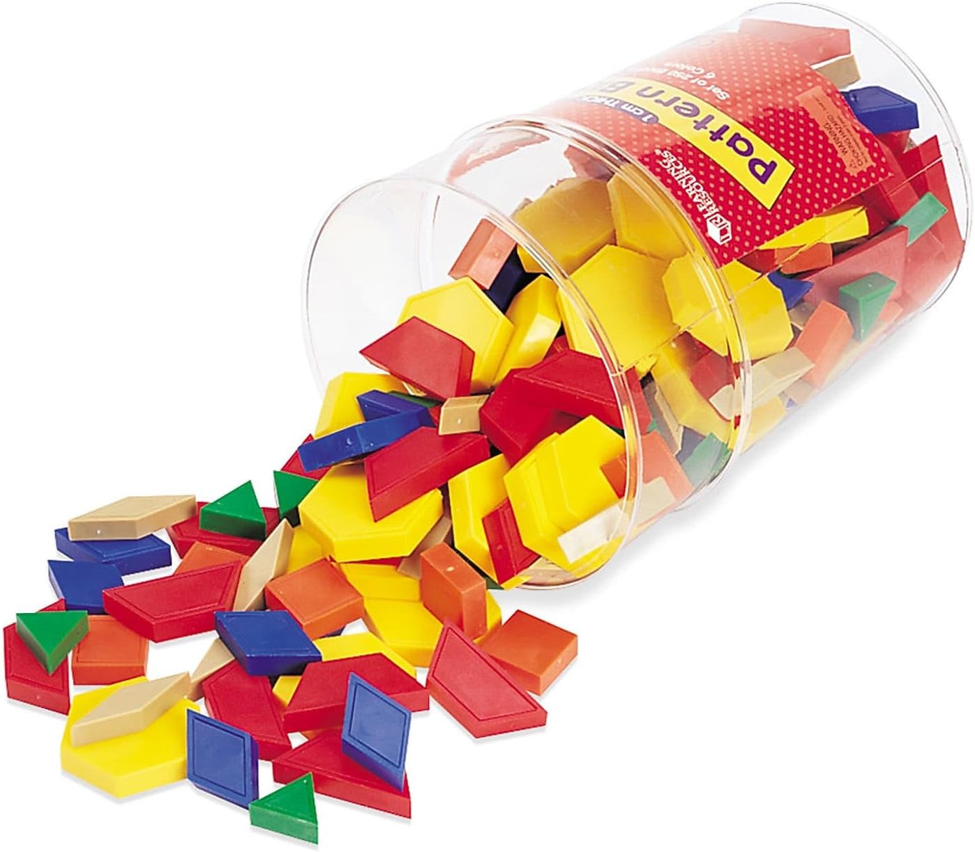 Learning Resources Plastic Pattern Blocks Pattern Blocks for Classroom, Ages 3+