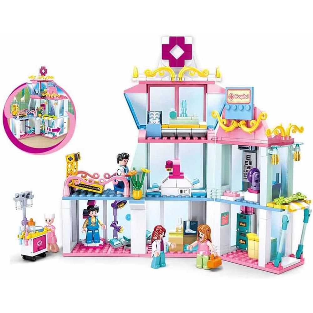 Sluban Girls Dream – Hospital set with many characters | 459 Pcs Construction toy set for Kids Age 6+