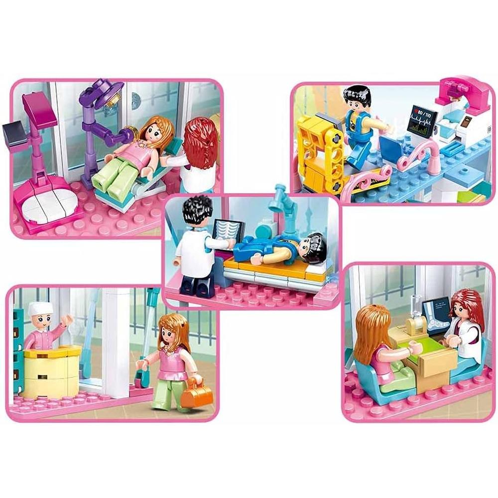 Sluban Girls Dream – Hospital set with many characters | 459 Pcs Construction toy set for Kids Age 6+