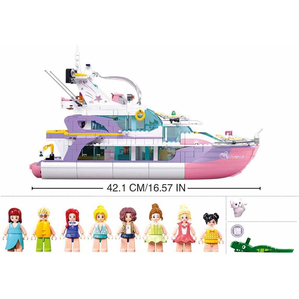 Sluban Girls Dream - Yacht | 1108 Pcs Construction toy set for Kids Age 8+