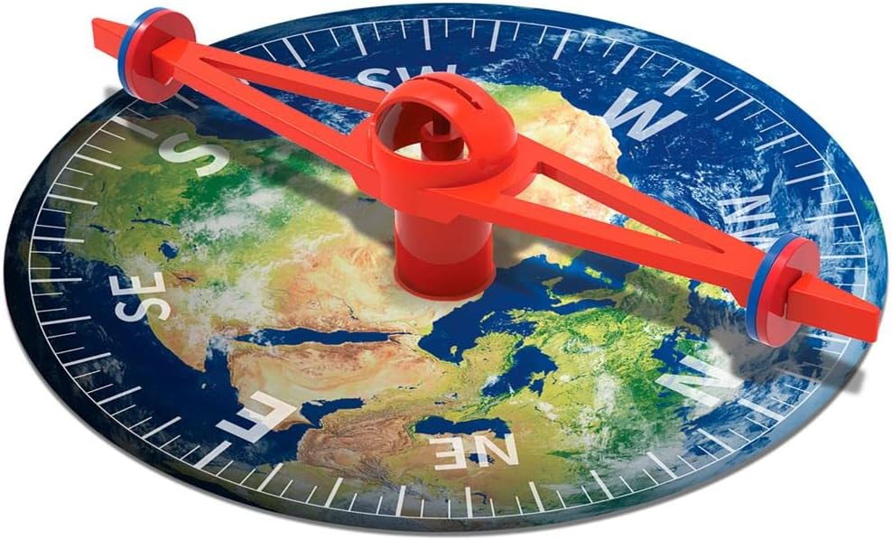 4M Kidzlabs / Giant Magnetic Compass - 03438 | Science Educatiobal Set for Kids 8+