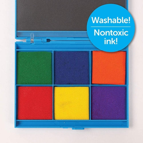 7-Color Dual Stamp Pad | Washable - Nontoxic Ink | Art and Craft set by Learning Resources US | Age 3+