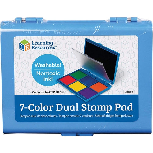 7-Color Dual Stamp Pad | Washable - Nontoxic Ink | Art and Craft set by Learning Resources US | Age 3+