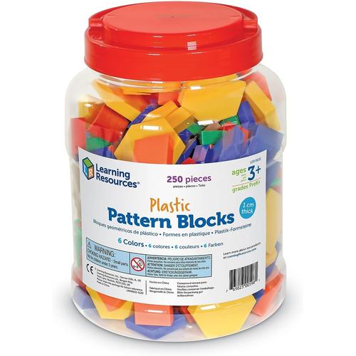 Learning Resources Plastic Pattern Blocks Pattern Blocks for Classroom, Ages 3+
