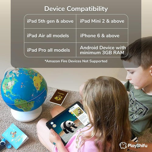 PlayShifu Orboot Earth | Smart Globe - Our Earth powered by Augmented Reality | مجموعة تعليمية تفاعلية للأطفال من سن 4 سنوات فما فوق