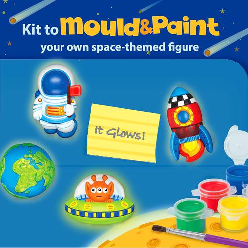 4M Mould & Paint / Glow Space - 03546 | Art/Craft Educatiobal Set for Kids 5+