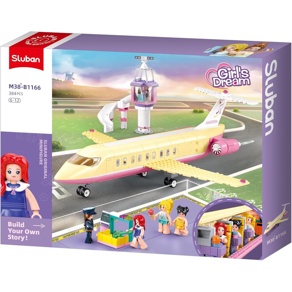 Sluban Girls Dream - Plane | 384 Pcs Construction toy set for Kids Age 8+