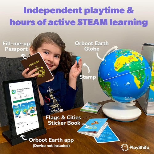 PlayShifu Orboot Earth | Smart Globe - Our Earth powered by Augmented Reality | مجموعة تعليمية تفاعلية للأطفال من سن 4 سنوات فما فوق