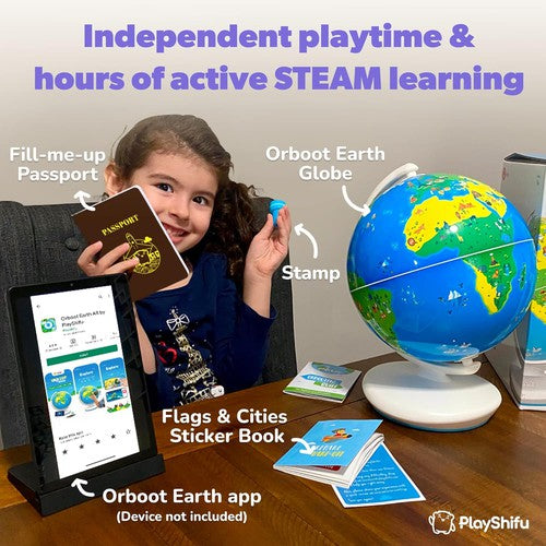 PlayShifu Orboot Earth | Smart Globe - Our Earth powered by Augmented Reality | Interactive Edu Set for Kids 4+
