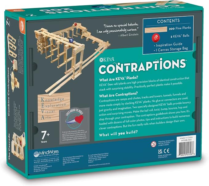 MindWare KEVA Contraptions, 200 Plank Set by MindWare | Building Sets For Kids Ages 7+
