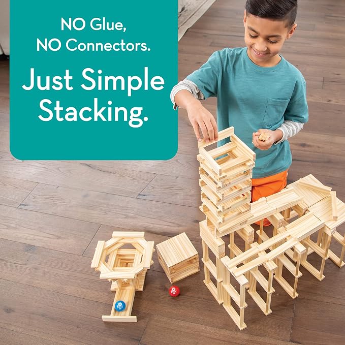 MindWare KEVA Contraptions, 200 Plank Set by MindWare | Building Sets For Kids Ages 7+