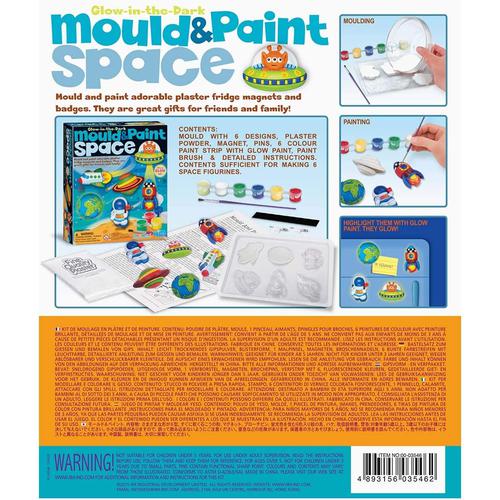 4M Mould & Paint / Glow Space - 03546 | Art/Craft Educatiobal Set for Kids 5+