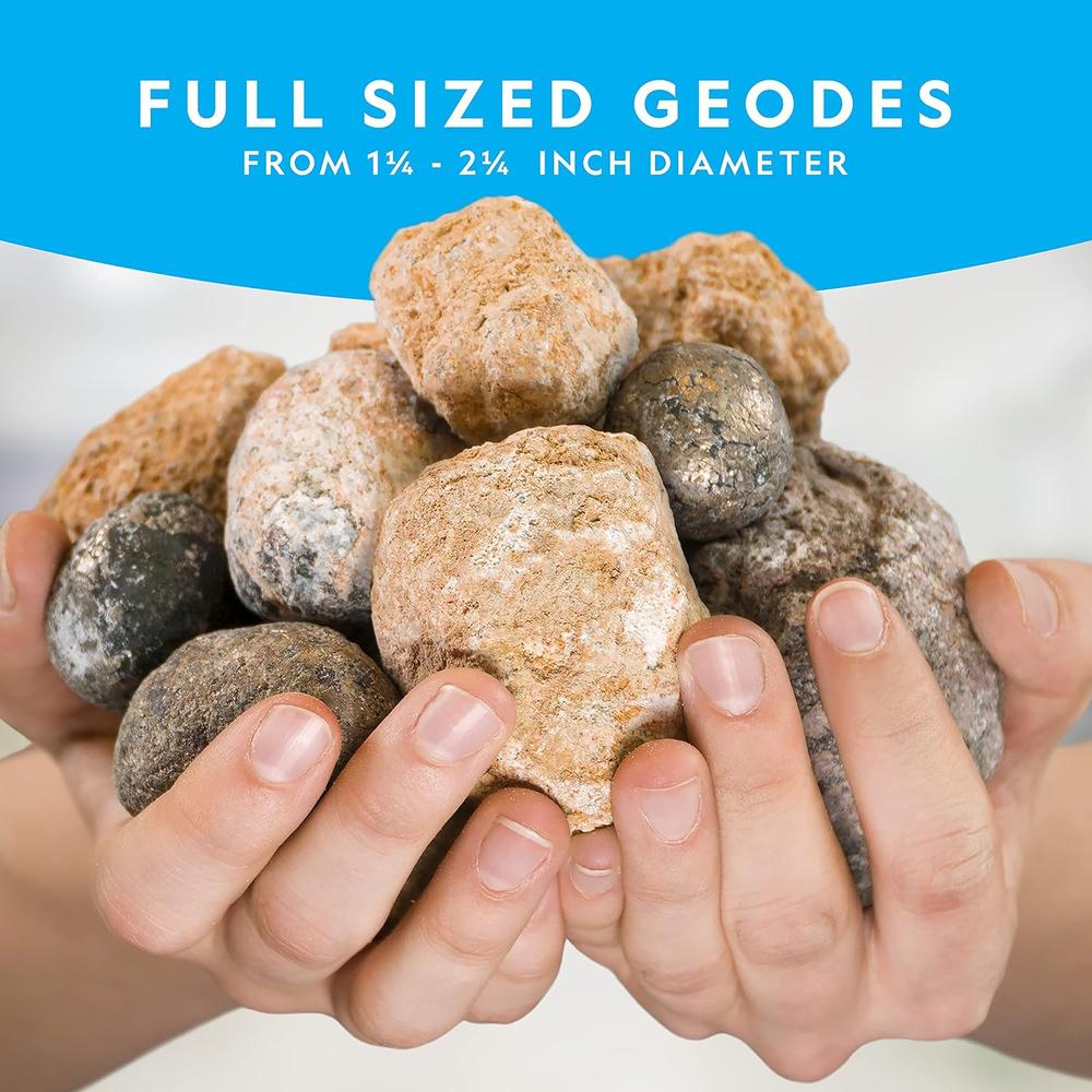 BREAK OPEN 10 GEODES | Science set by National Geographic for Kids Age 8+