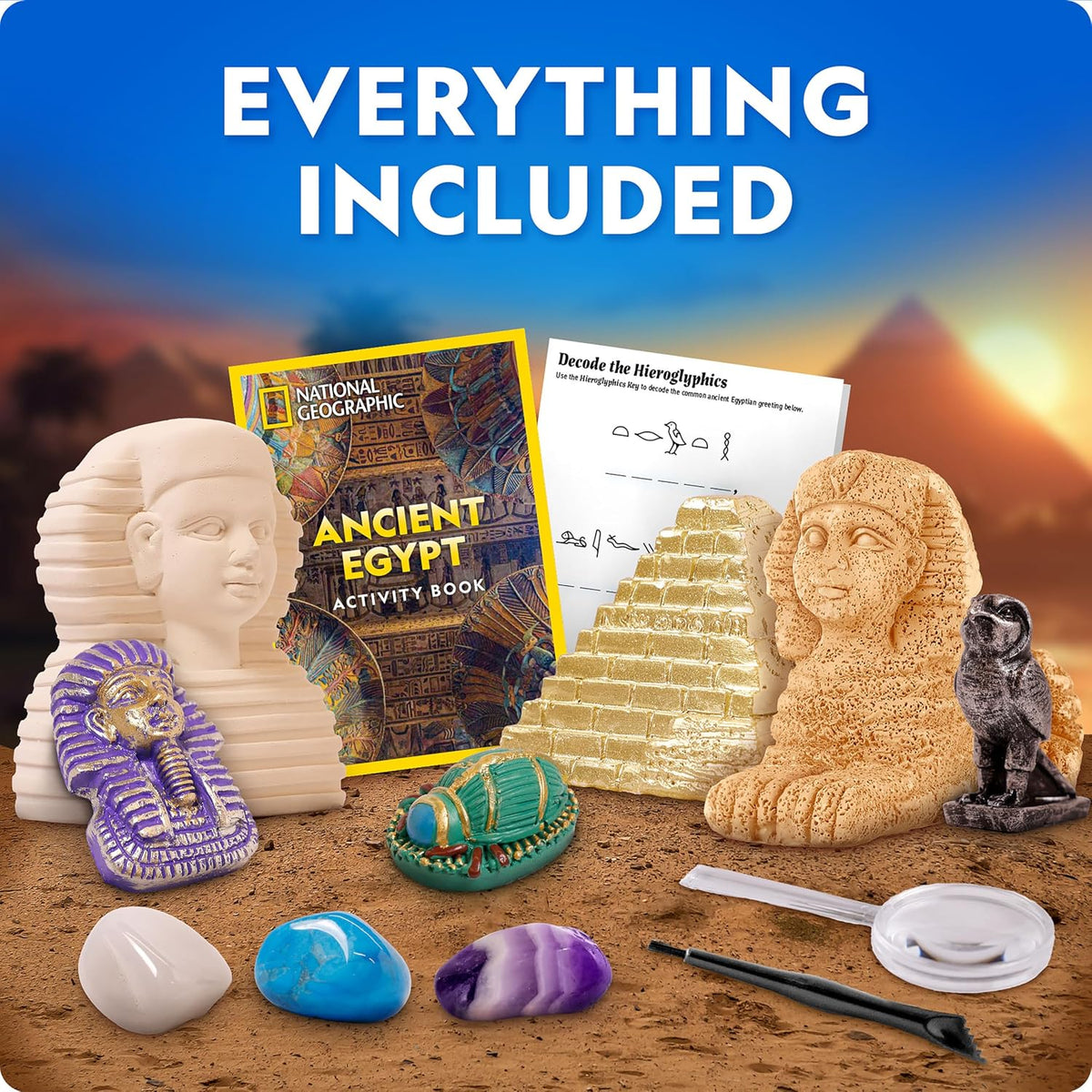 National Geographic Ancient Egypt Dig Kit | Science Educational toy set for Kids Ages 8+
